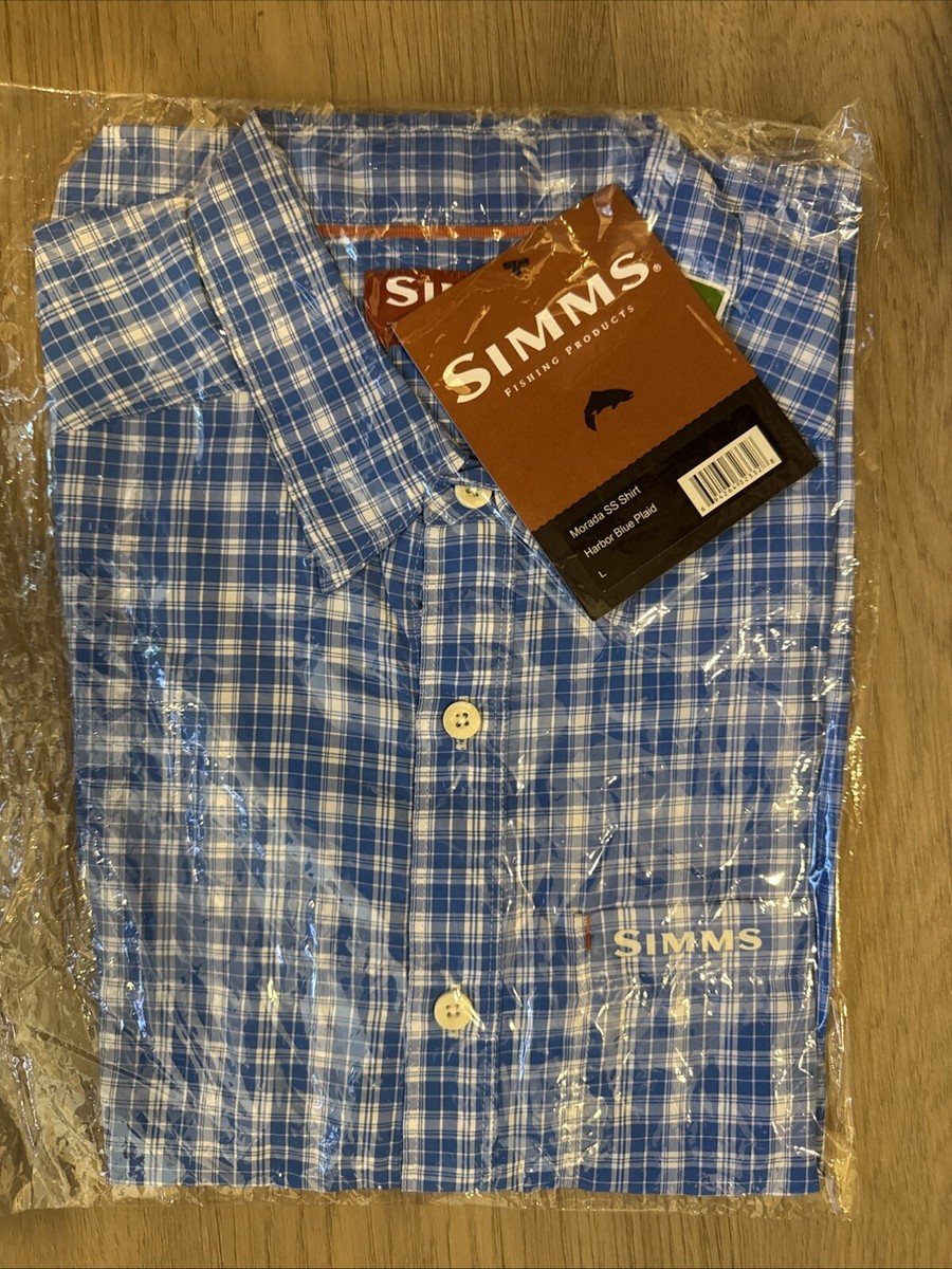 Simms★シムス Morada 半袖シャツ size:S Simms Fishing Morada SS Shirt UPF Large Blue Quick Dry
