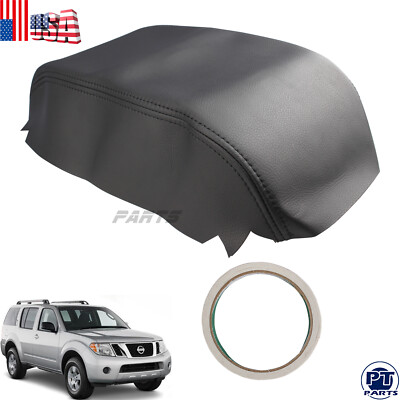 Nissan Interior Parts Black Synthetic Leather Armrest Cover For 96-04 Nissan Pathfinder Console Lid Nissan Pathfinder License Plate Frame