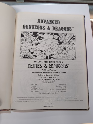 Advanced Dungeons & Dragons Deities & Demigods RARE 2nd Edition 1980, 144 pages - Picture 8 of 16