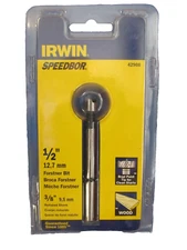 Irwin 1/2" Forstner Bit. 3/8" shank  #42908  Cuts clean holes   NEW