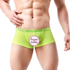 ZONBAILON Men's Underwear Elastic Ultra-thin Breathable Ice Striped Boxer