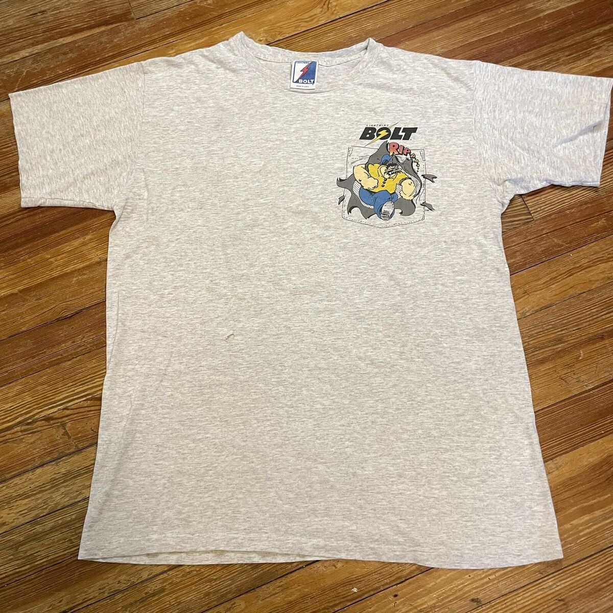 Vintage 90s Popeye Lightning Bolt Shirt Surf Beach Skate Vintage 90s Popeye Lightning Bolt Shirt Surf Beach Skate