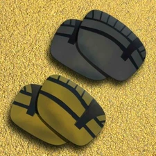 2 Pairs Lenses Replacement for-Oakley Holbrook Mix Polarized-Black&Brown Copper