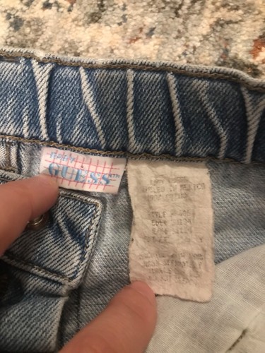 Vintage 90s Kids Light Wash Denim Guess Shorts Baby Guess Marciano Jean Shorts - Picture 7 of 9