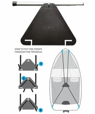 Boat Cover Support System with Straps fits Boats up to 27'