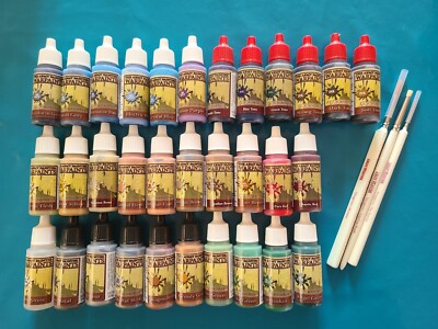 Lot De Peintures Army Painter Warpaints B - 26 Couleurs + 3 Pinceaux