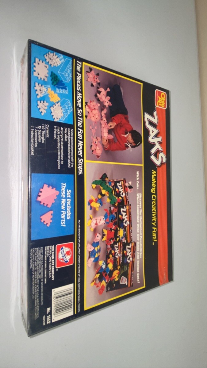 1987 Ohio Art ZAKS Building Kids Toy Play Set Positively Pink