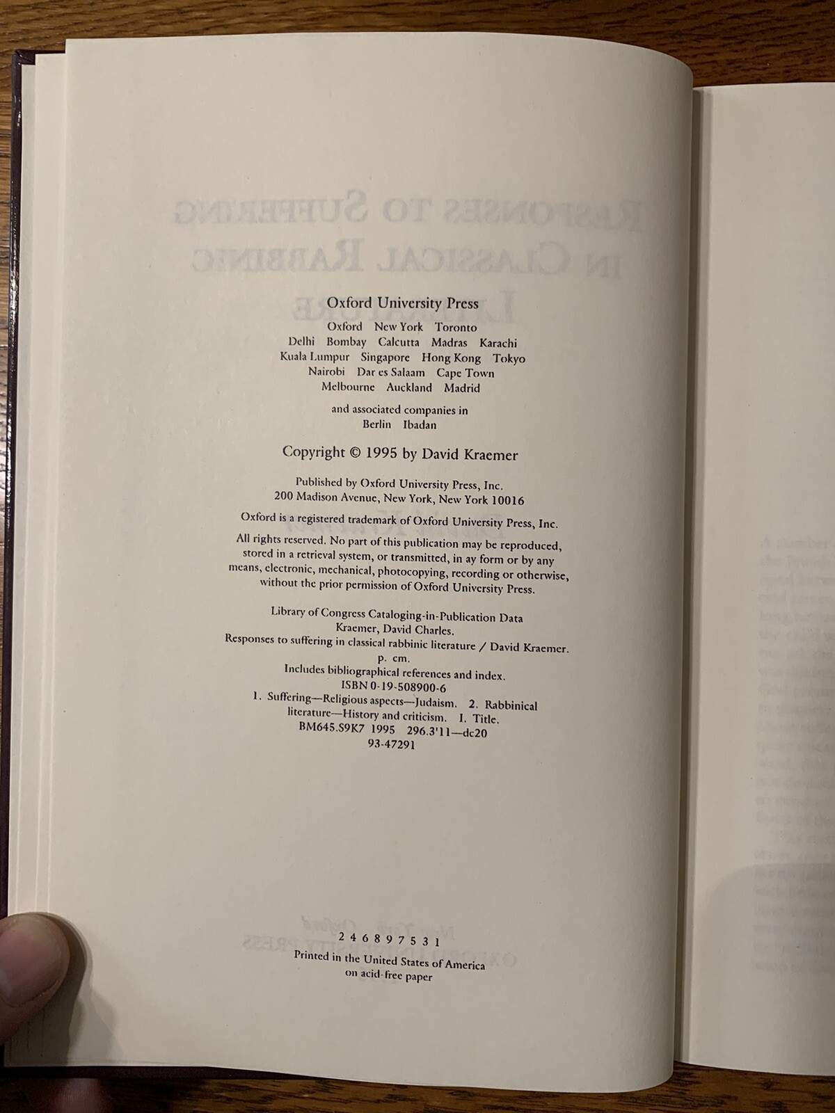 Responses To Suffering In Classical Rabbinic Literature By David 