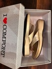 New Clarks Matte Gold Size 7 Sandals — photo 5