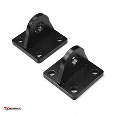 2 x Universal Off Road 4x4 Winch Bow Shackle Mounting Plate Bracket - Black