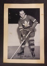 1934-43 Beehive NHL Photo -Gus Marker - Toronto Maple Leafs -Paper Loss Back