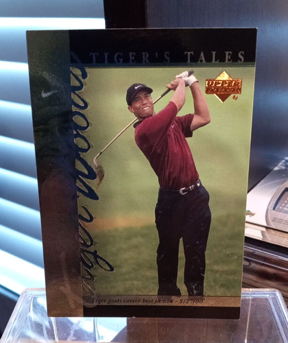 Tiger Woods 2001 Upper Deck Tiger’s Tales Rookie RC #TT28 - Posts Career Best