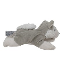 Unipak Flopsies Husky Pup Plush Toy 7" Stuffed Animal Soft Gray White 2016 D49