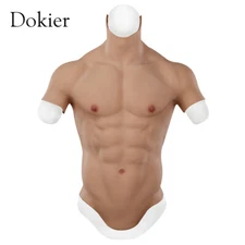 Realistic Silicone Muscle Chest Suit Male Chest Abdominal Muscle Simulation Suit