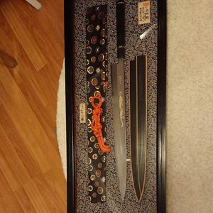 KATANA-JAPANESE-DECOR-ART-RARE-COLLECTIBLE-F-S-JAPAN-HOBBY-KNIFE-RARE-AUTHENTIC