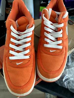 OG Nike Canvas Air Force 1 Safety Orange 2001 624020-811 Rare 
