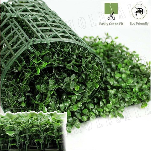 20X Artificial Plant Grass Hedge Fake Vertical Garden Green Wall Ivy Mat Fence - Picture 12 of 12