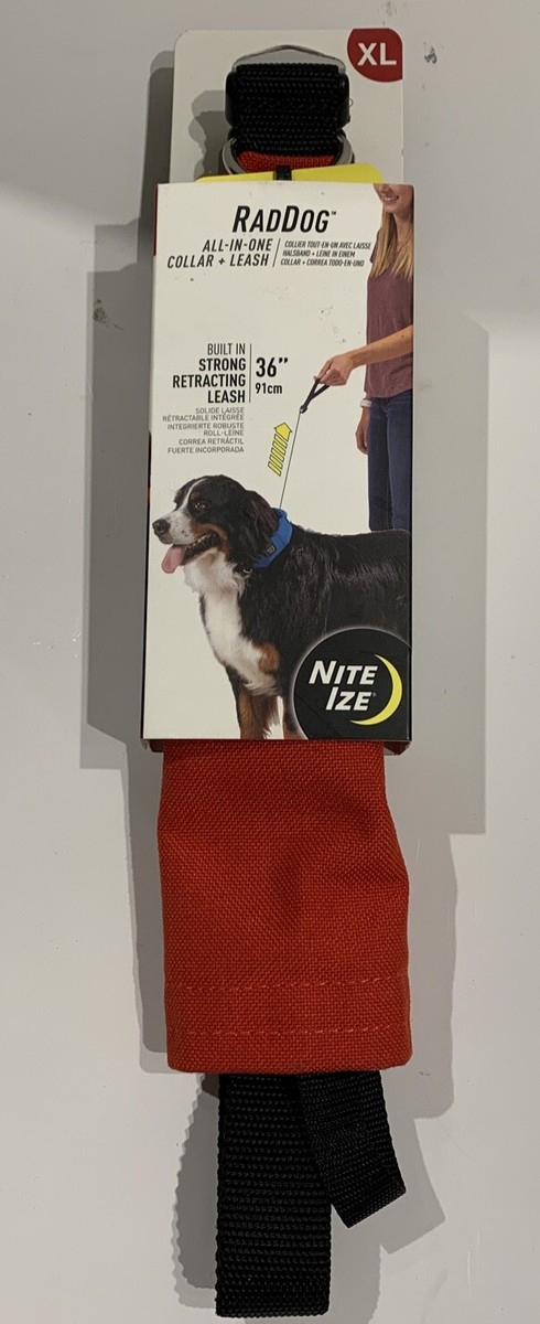 Nite Ize RadDog All-in-One Collar+Leash X-Large Red/Black 36