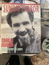 1994 Charles Manson On Front Cover Sunday Mirror Magazine