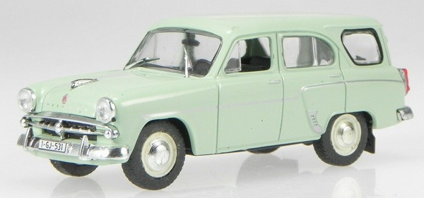 Ixo, Moskvitch 423N Kombi 1958 HellgrüN In Blisterverpackung Verkauft, 1/43, ...-image