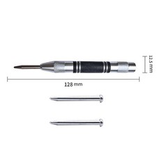 Automatic Center Punch Spring Loaded With 2 Pcs Spare Punch Woodworking