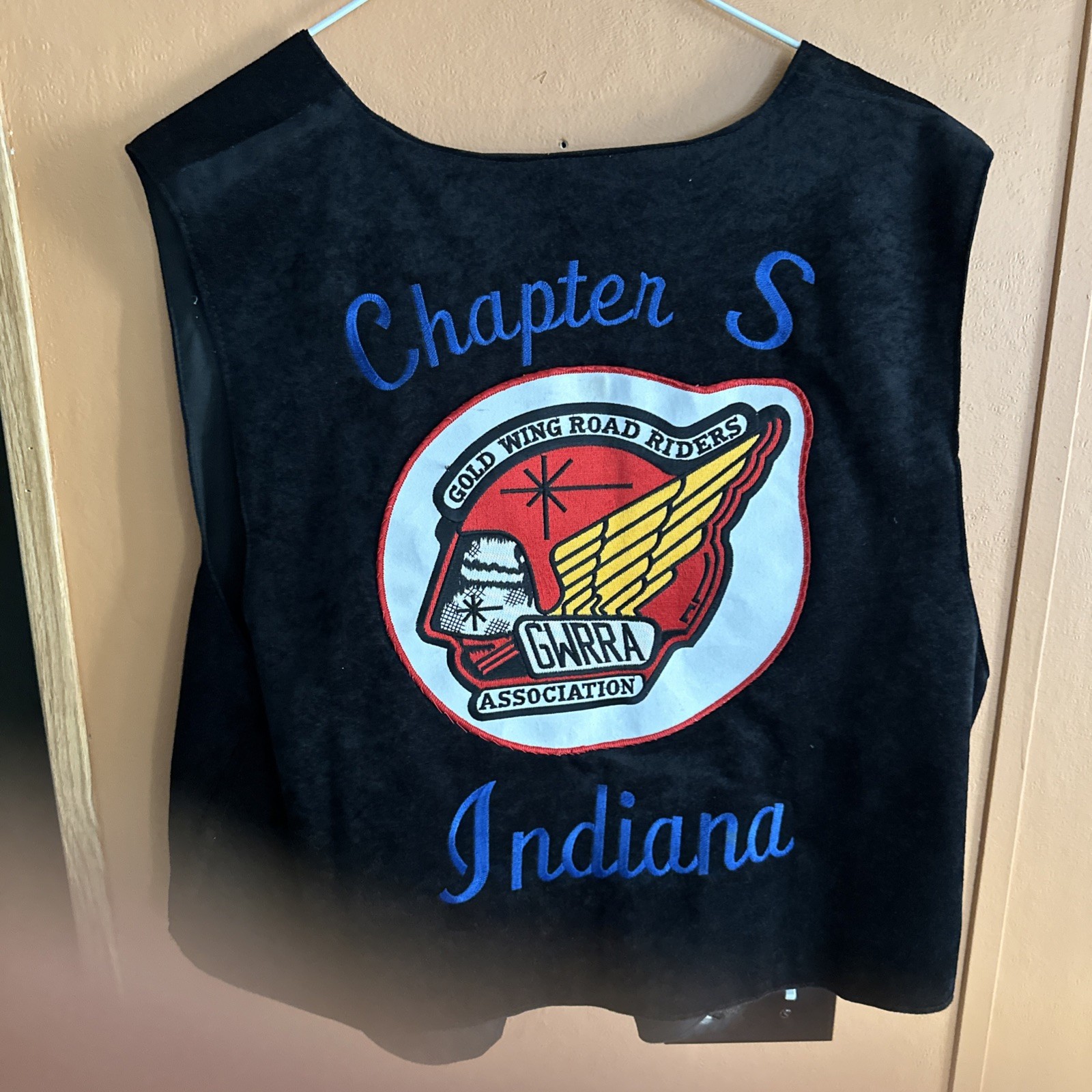 Custom Patchwork Black Velour Vest Motorcycle Cha… - image 5