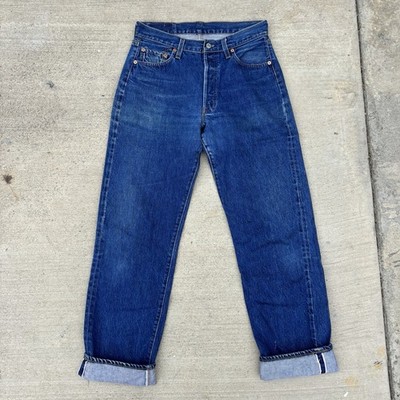 VTG 90s Levis Big E 501 Selvedge Jeans Denim 110 Years Anniv #555