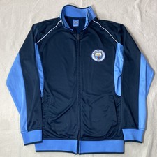 Manchester City Official Track Jacket Full Zip Warmup Navy Blue Men's Sz Sm