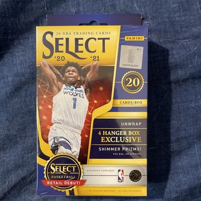 Panini Select 2020-2021 NBA Trading Card Hanger Box (20 Cards, Shimmer Prizms)