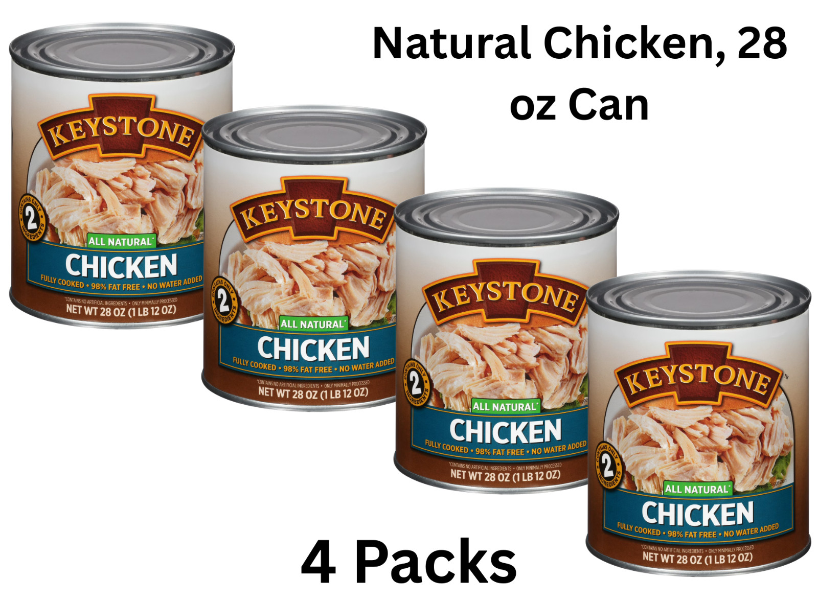 Keystone All Natural Chicken Canned -28 oz ,Free Shipping ( 4Cans )