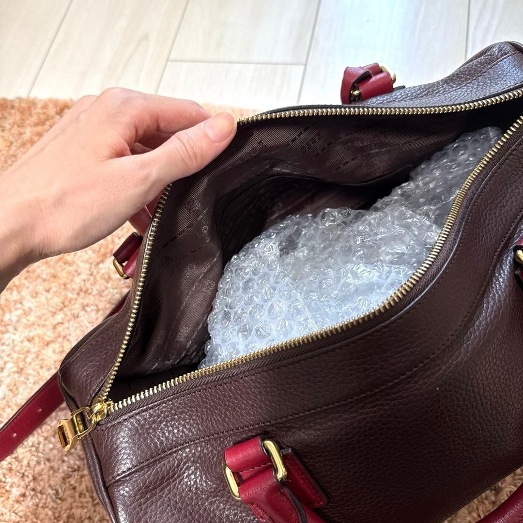 LOEWE Boston Bag 1980s Leather Vintage Used Good Condition image 6