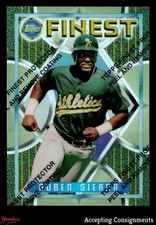 1995 Finest Refractors #208 Ruben Sierra w/ Protector ATHLETICS