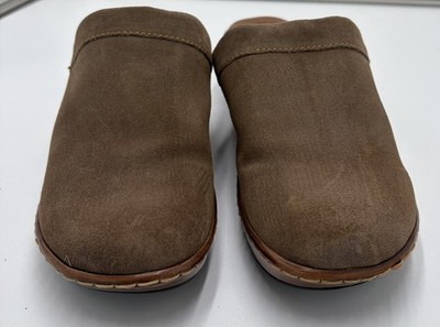 Born Brown Leather Comfort Cushioned Slip-On Mule Clogs Round Toe 8.5 R4