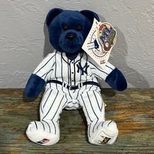 NWT Vintage New York Yankees Team Beans Authentic MLB 8" Bear Beanie Plush