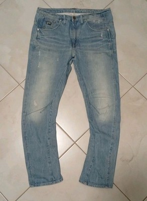 G-Star Raw Arc 3d Tapered WMN W29 L34 Hellblau Used Destryed