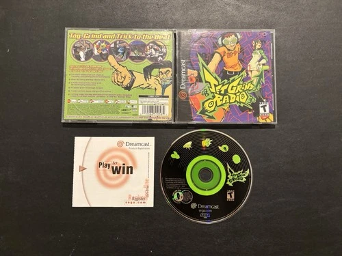 Jet Grind Radio (SEGA Dreamcast, 2000) CIB Complete with Manual Tested & Works!