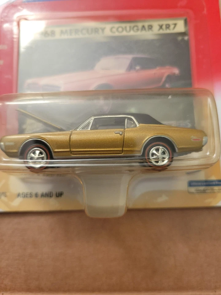 1968, 68 Mercury Cougar XR7 Johnny Lightning Muscle Cars USA brown w/h black top - Image 4 of 4