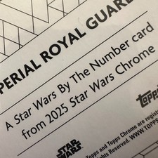 Topps Star Wars Chrome 2025 INSERT  By The Number  PICK YOUR CARD