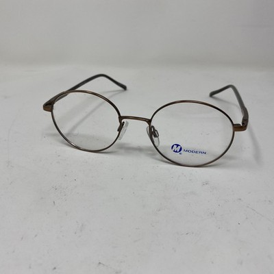 MODERN EYEWEAR WISE ANT BROWN 48-18-135 ROUND FLEX HINGE EYEGLASSES 198