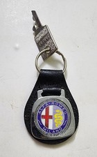 ISRAEL Vintage Plastic  Aluminum  Keychain ALFA ROMEO MILANO