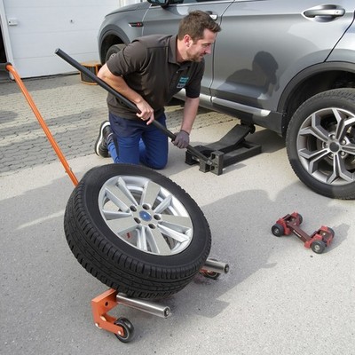 Wheel Tire Dolly 330 LBS Heavy Duty Adjustable Rolling for Truck Moving Garage