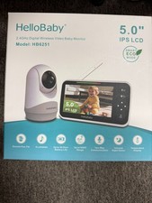 NEW -Hellobaby HB6251 Video Baby Monitor Camera Audio LCD Screen White