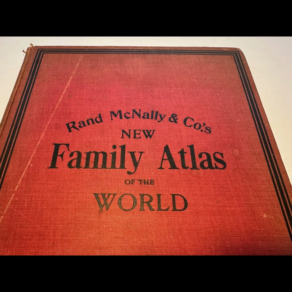 *Antique and Rare* 1914 Rand McNally & Co.'s New Family Atlas of the World Book! - Image 3 of 4