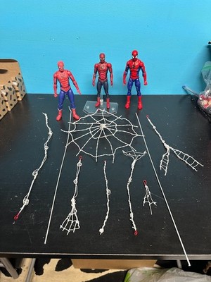 (WEBS ONLY) 1/12 Bendable Custom Web Set of 9x Set for Tobey Spider Man Figures