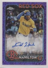2024 Topps Chrome Update Purple Speckle Refractor /299 David Hamilton Auto 3x7