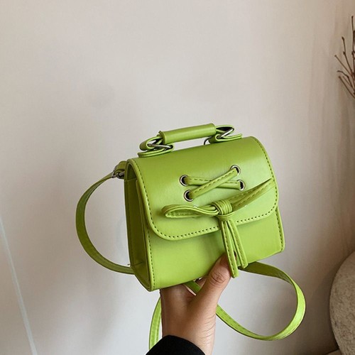 Korean Style Bowknot Shoulder Bag PU Leather Bow Crossbody Bag Outdoor - Picture 12 of 12