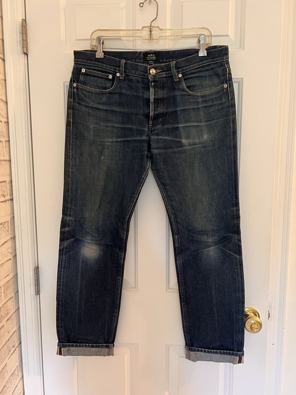 A.P.C. Men's Petit Standard Jeans Size 33 Button Fly, Made in Macau