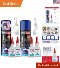 CA Glue with Activator Kit 4 x 0.8 oz Glue + ...