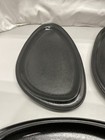 Steelite Foundry Black Matte China Geo Platter Set Of 5x — photo 5