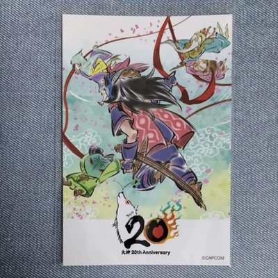 Okami Capcom Cafe Bonus Postcard Okikurumi